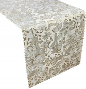 Foltálló Futópad Karácsonyi Ajándékok Arany 40x180 cm