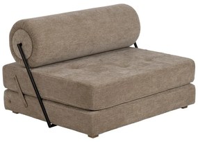 Bézs kinyitható zsenília fotel – Ixia