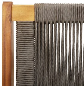 Kerti Pad Szürke 76x122x73 cm Tömör Akácfa