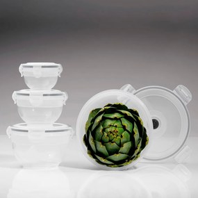 Food Saver 4 db élelmiszer-tároló szett vákuumpumpával - Compactor