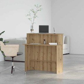 recepciós pult kézműves tölgy 100x50x103,5 cm szerelt fa