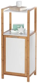 Fehér-natúr színű bambusz fürdőszobai polcos állvány 40x95 cm Finja – Wenko