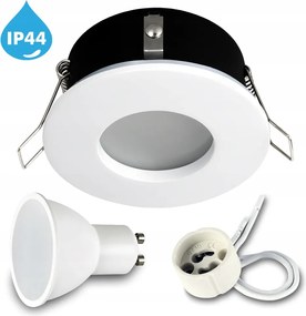 Süllyesztett lámpatest halogén IP44 fehér fürdőszobai lámpatest Led GU10 7W 3000K