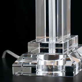 Orion LA 4-1202 - Kristály asztali lámpa VERONIQUE 1xE27/60W/230V fehér/átlátszó