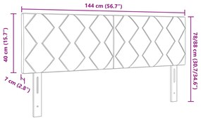 LED fejtámla gyémánt blokkok dizájn sötét zöld 144 cm bársony