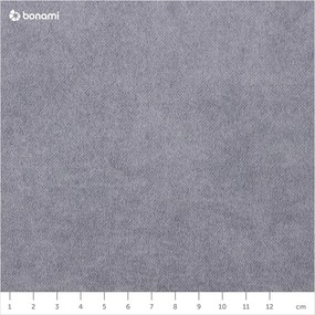 Világosszürke kárpitozott ágyneműtartós egyszemélyes ágy ágyráccsal 90x200 cm Bunny – Ropez