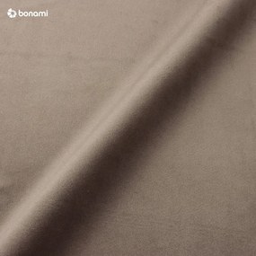 Szürkésbarna kárpitozott ágyneműtartós franciaágy ágyráccsal 180x200 cm Hauke – Makamii