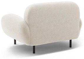 Fehér buklé fotel Poppy – Micadoni