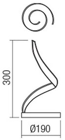 Redo 01-1816 - TORSION LED asztali lámpa, 11W/230V, bronz