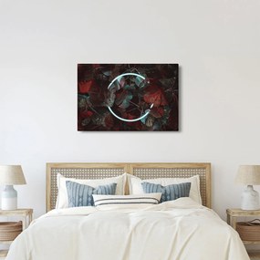 Kép - Neon kör a pálmafák között (90x60 cm)
