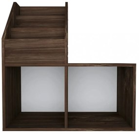 füstös tölgy színű szerelt fa gyerek újságtartó 71x30x78,5 cm