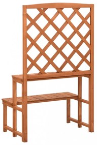 tömör fenyőfa rácsos virágtartó állvány 70 x 42 x 115 cm