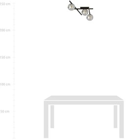 Mennyezeti lámpa SMART 3xE14/10W/230V fekete/szürke