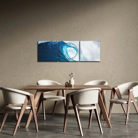 Kép - Óceáni hullám (órával) (90x30 cm)