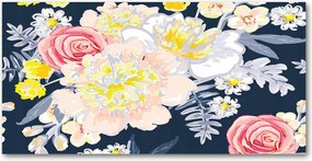 Konyhai panel Virágos mintás 100x50 cm Ragasztó