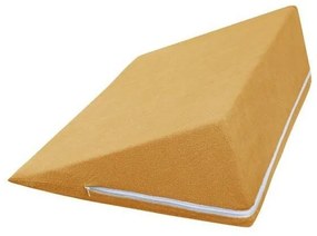 Bellatex Mustár színű, 80 x 50 x 20 cm méretű, ékalakú fejtámla