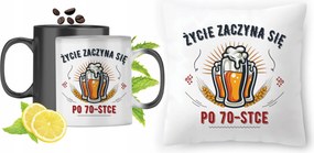 Születésnapra 70 70te Varázsbögre Fotós Nyomtatott Párna Szett