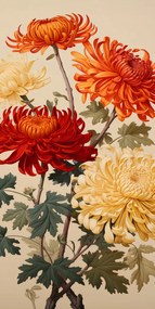 Poszter 50x100cm Táncoló krizantémok