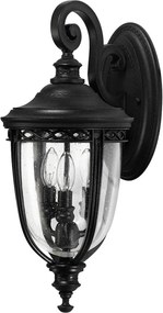ELSTEAD FE-EB2-M-BLK ENGLISH BRIDLE Klasszikus Kültéri Fali Lámpa Fekete, Átlátszó E14 IP44