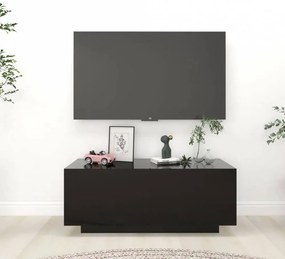 Fekete forgácslap tv-szekrény 100 x 35 x 40 cm