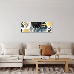 Kép - Sokszög (órával) (90x30 cm)