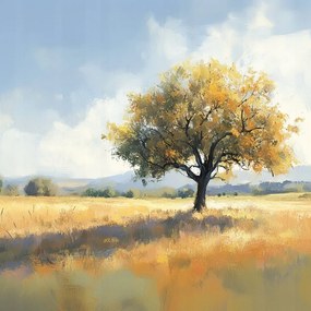 Vászonkép Canvas Tájkép Szabadtéri Fa Rét Tavasz 80x80