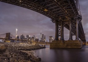 Poszter 84,1x59,4cm Manhattan híd és New York panoráma 2, Assaf Frank