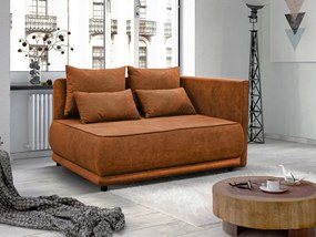 Kihúzható kanapé, terrakotta, jobbos, LIAMI