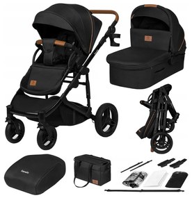 Lionelo - 2 az 1-ben kombinált babakocsi MARI TOUR Fekete ónix