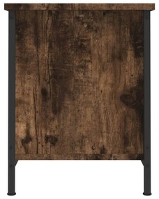 füstös tölgy színű szerelt fa TV-szekrény ajtókkal 60x35x45 cm