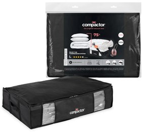 XXL Black Edition 3D fekete ágy alatti ruhatároló doboz, 145 l - Compactor
