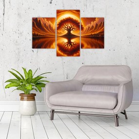 Kép – Fa a véres napban (90x60 cm)