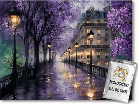 Fotótapéta Flizelina Akvarell Város Párizs Utca Eső 150x105 ragasztó