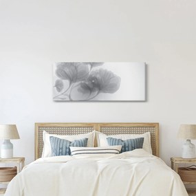 Szürke árnyalatú virágok képe (120x50 cm)