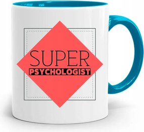 Pszichológus Pszichiáter Terapeuta Bögre Kék, fényképes nyomattal