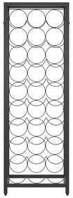fekete kovácsoltvas bortartó 27 palackhoz 34 x 18 x 100 cm