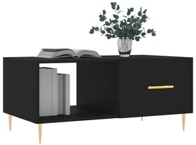 Fekete szerelt fa dohányzóasztal 90 x 50 x 40 cm