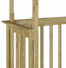 Grillsátor Barna 133.5 x 63 x 200 cm Impregnál szőke fenyő