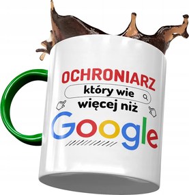 Zöld Biztonsági őr bögre Aki Többet Tud Ajándék Nyomtatott Fotóval