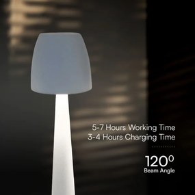 LED Dimmelhető újratölthető érintőképernyős asztali lámpa LED/3W/5V 3000-6000K fehér