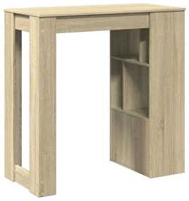 sonoma tölgy szerelt fa bárasztal tárolókkal 102x50x103,5 cm