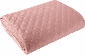Dekoratív ágytakaró Velvi 220x240 cm Sötét púderrózsaszín
