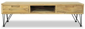 tömör tíkfa TV-szekrény 120 x 35 x 35 cm
