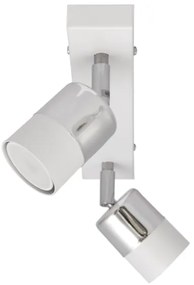 LED Spotlámpa TUBSSON 2xGU10/4,8W/230V fehér/fényes króm