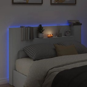 fehér áthidalószekrény LED-világítással 160 x 16,5 x 103,5 cm
