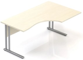 Visio ergonomikus asztal 160 x 100 cm, jobb, juhar