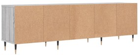 szürke sonoma színű szerelt fa TV-szekrény 150x30x44,5 cm