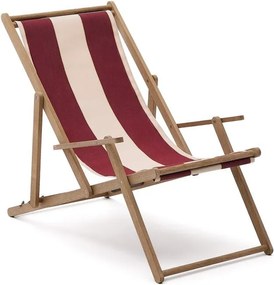 Piros tömörfa kerti napozóágy Vilara – Kave Home