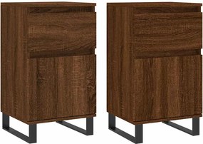 vidaXL 2 db barna tölgy színű szerelt fa tálalószekrény 40x35x70 cm