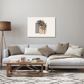 Üveg kép - Absztrakció trópusi levelekkel N⁰3 (70x50 cm)